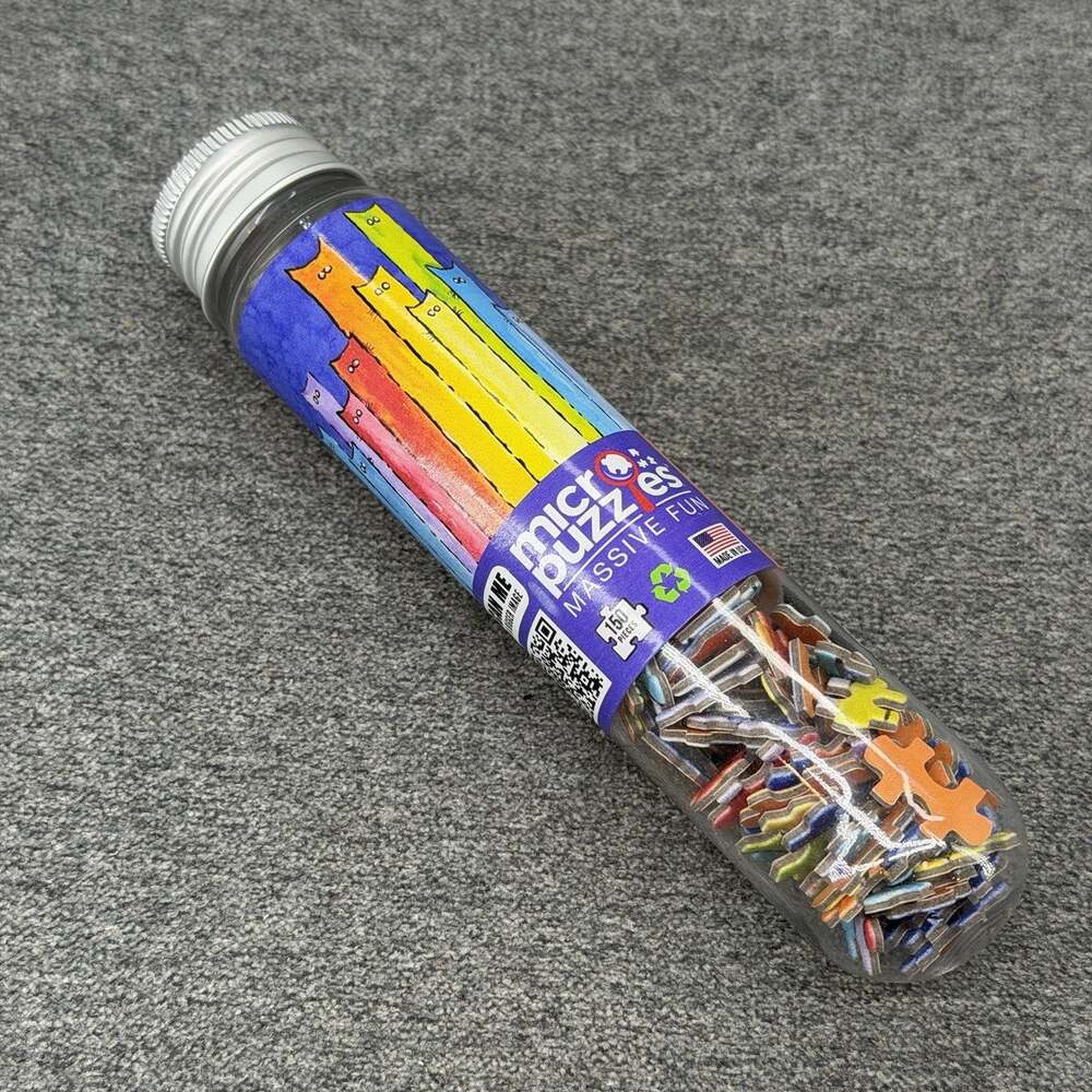 MicroPuzzles A Pride of Cats 150 Pc Mini Jigsaw Puzzle Tube COMPLETE 4x6 READ